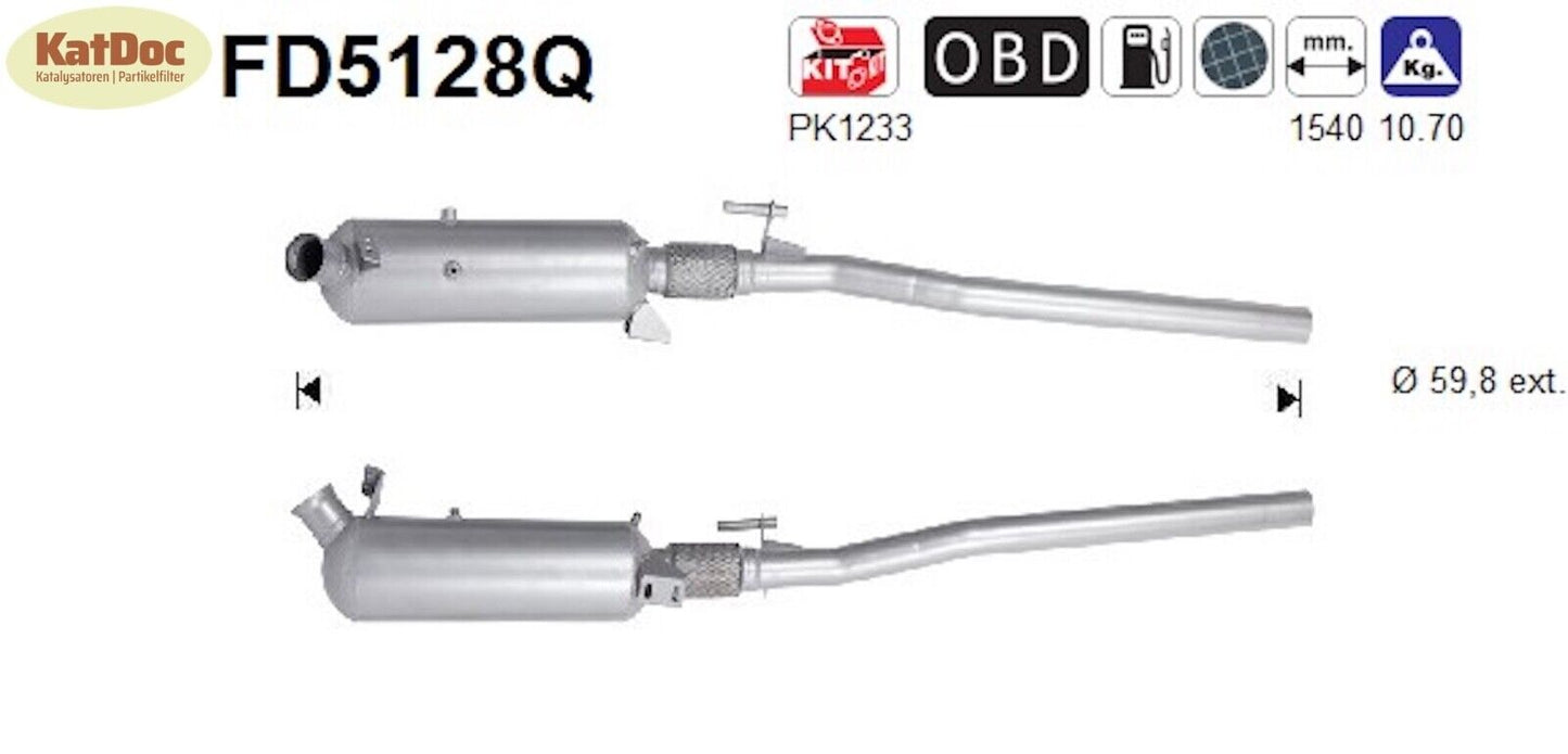 Ruß - Partikelfilter Mercedes Viano/Vito Bus/Vito Mixto, 3.0 CDI,Silizium,Euro 5 - KatDoc