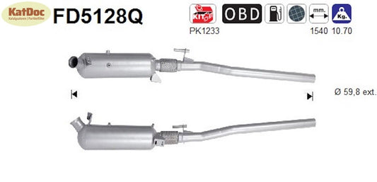 Ruß-Partikelfilter Mercedes Viano/Vito Bus/Vito Mixto, 3.0 CDI,Silizium,Euro 5