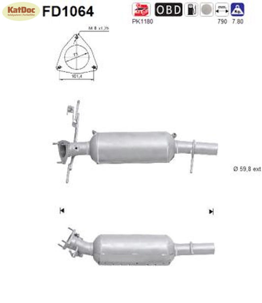 Ruß-Partikelfilter für Land Rover Freelander 2, 2.2, 110/112/118/140kW, Euro 5