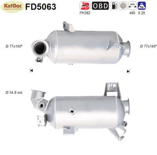 Ruß-Partikelfilter VW T5/T6, 2.0 TDI, 84/100/103/132kW, Euro 5