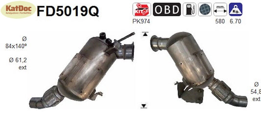 Ruß - Partikelfilter für BMW 1er, 118/120d, 90/120kW, Silizium, Euro 4 - KatDoc