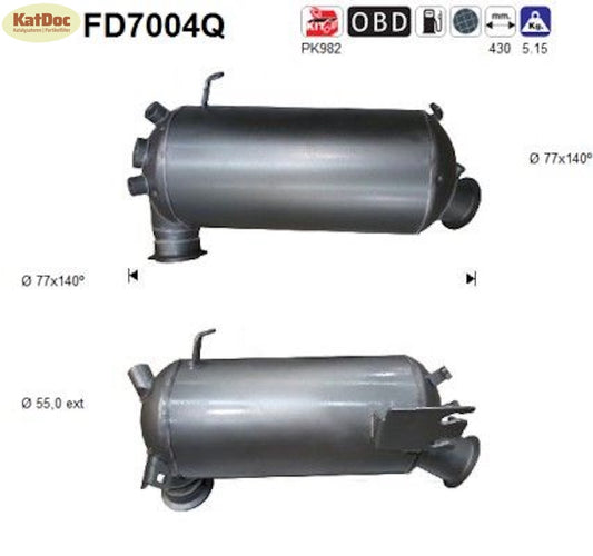 Ruß - Partikelfilter für VW T5, 2.5 TDI, 4motion, 96/128kW, Silizium, Euro 4 - KatDoc