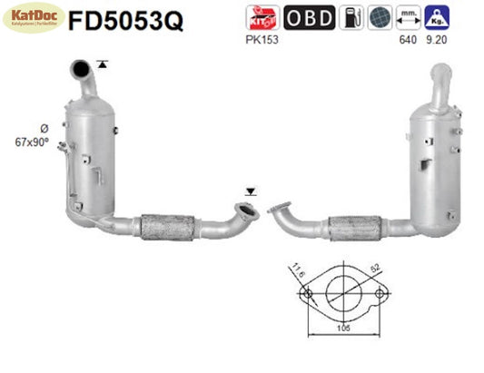 Ruß - Partikelfilter für Ford, Mazda, Volvo, 1.6, Silizium, Euro 5 - KatDoc