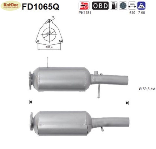 Ruß-Partikelfilter Land Rover Rang Rover Evoque, 2.2 D,4x4, Silizium, Euro 5