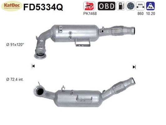 Ruß - Partikelfilter für Mercedes Sprinter 3,5t, BlueTEC, 140kW, Silizium,Euro 6 - KatDoc
