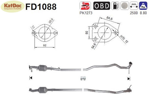 Ruß-Partikelfilter für Mitsubishi ASX, 1.8 DI-D, 85kW, 4WD, Euro 5