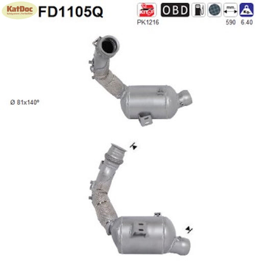 Ruß-Partikelfilter für Mercedes C-Klasse, CLS, E-Klasse, GLK, Silizium, Euro 5