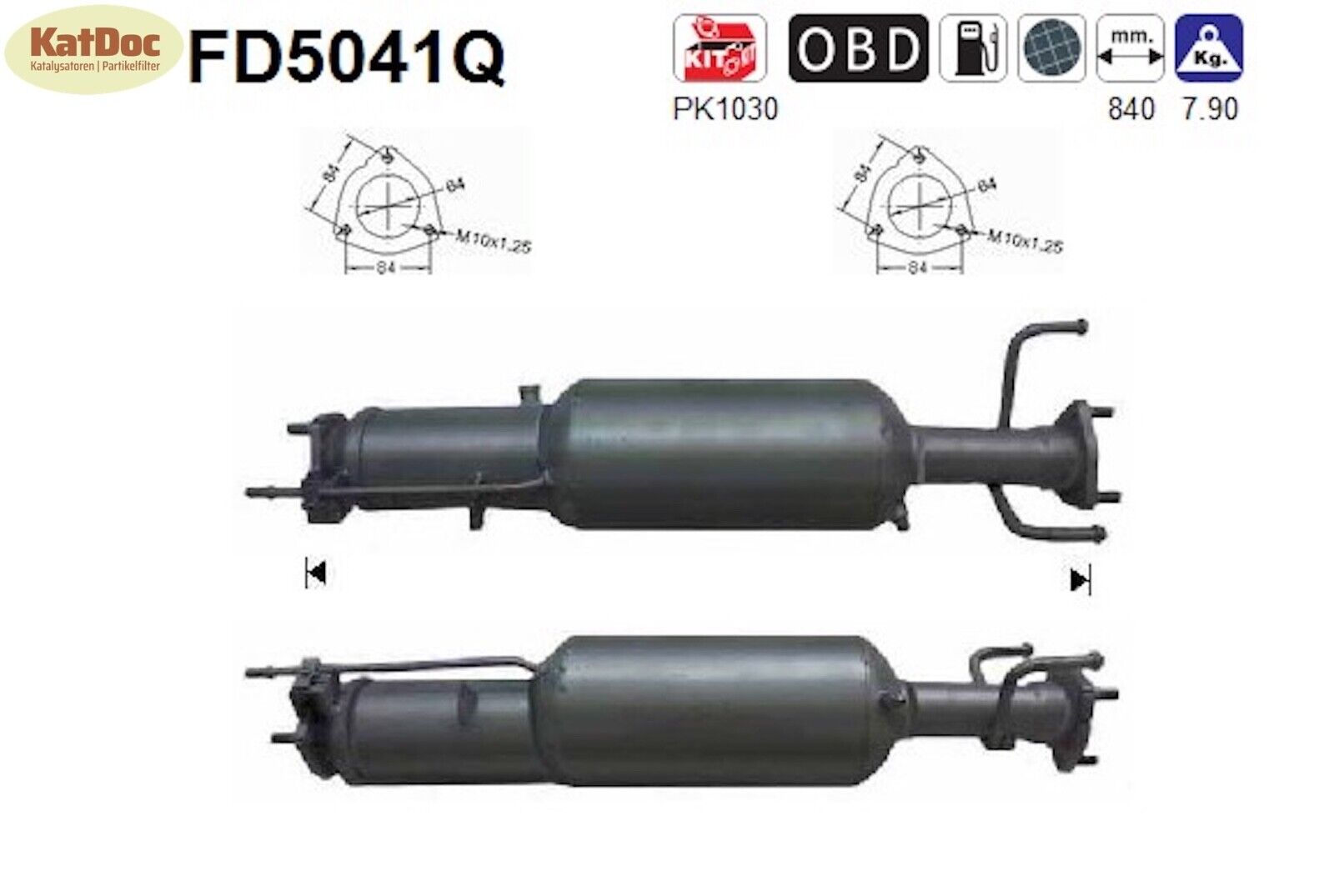 Ruß - Partikelfilter Chevrolet Captiva, Opel Antara, 2.0, CDTi/D,Silizium,Euro 4 - KatDoc