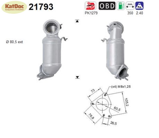 Katalysator Opel Astra J/Corsa D,E/Insignia A, Saab 9 - 5, Euro 5&6 - KatDoc