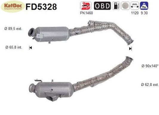 Ruß - Partikelfilter für Mercedes GL/M - Klasse, BlueTec, 4 - matic, Euro 6 - KatDoc