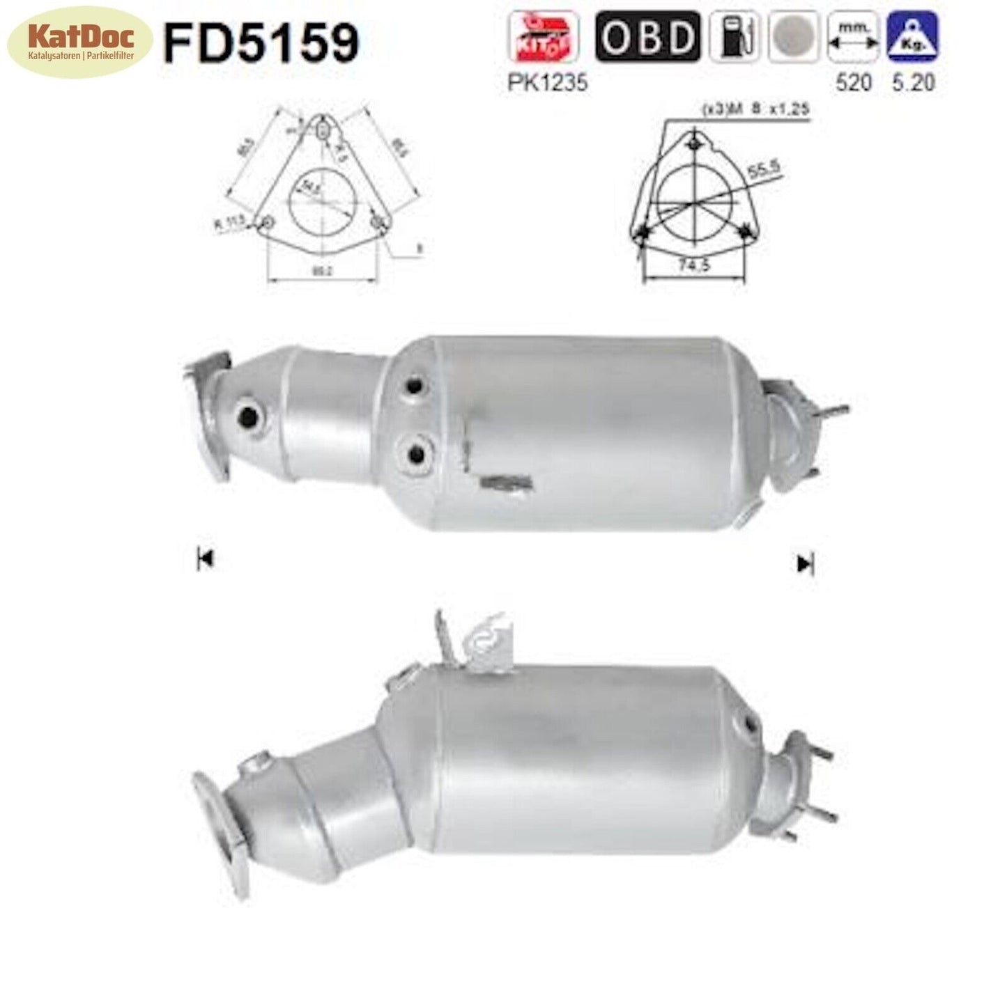 Ruß - Partikelfilter für Seat Exeo, 2.0TDI, 88/105/125kW, Euro 5 - KatDoc