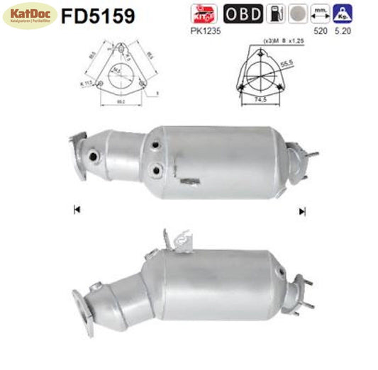 Ruß - Partikelfilter für Seat Exeo, 2.0TDI, 88/105/125kW, Euro 5 - KatDoc