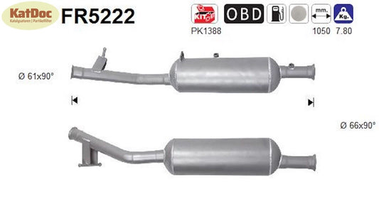 Ruß - Partikelfilter für Citroen, Peugeot, Toyota, 1.6, Euro 6 - KatDoc