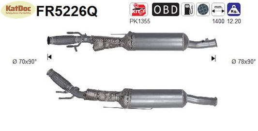 Ruß-Partikelfilter Citroen C4/DS4, DS, Peugeot, Silizium, 2.0, BlueHDi, Euro 6