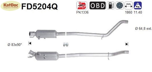 Ruß-Partikelfilter Mercedes A-Klasse/B-Klasse/CLA Coupe, 1.8, Silizium, Euro 5