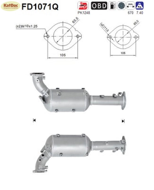 Ruß-Partikelfilter Nissan Navara NP300/Pathfinder,2.5 dCi,4WD, Silizium,Euro 4