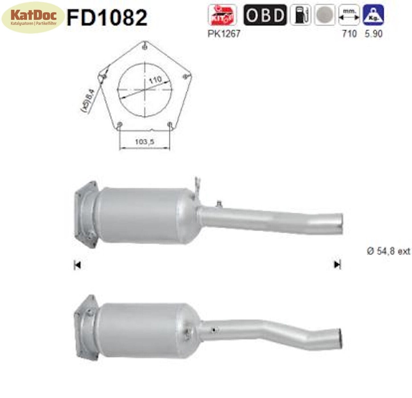 Ruß-Partikelfilter Seat Alhambra, VW Sharan, 2.0, TDI, 100/103kW, Euro 4