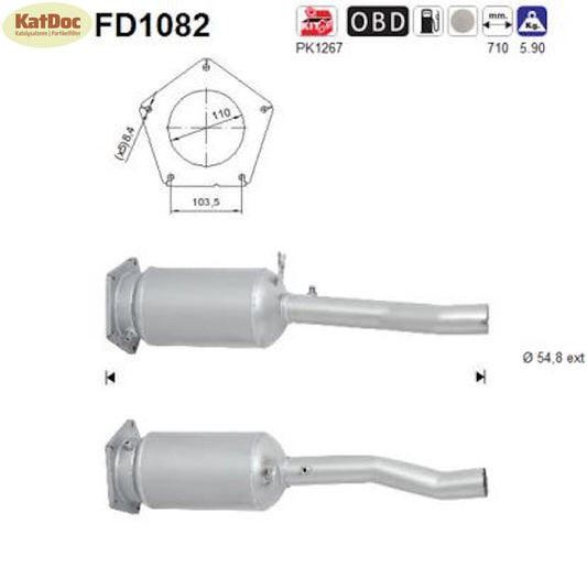 Ruß-Partikelfilter Seat Alhambra, VW Sharan, 2.0, TDI, 100/103kW, Euro 4
