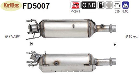 Ruß - Partikelfilter für Peugeot 307, 2.0 HDi 79kW, Euro 4 - KatDoc