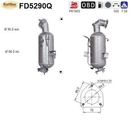 Ruß-Partikelfilter Opel Cascada/Insignia/Zafira C Tourer,2.0, Silizium, Euro 6