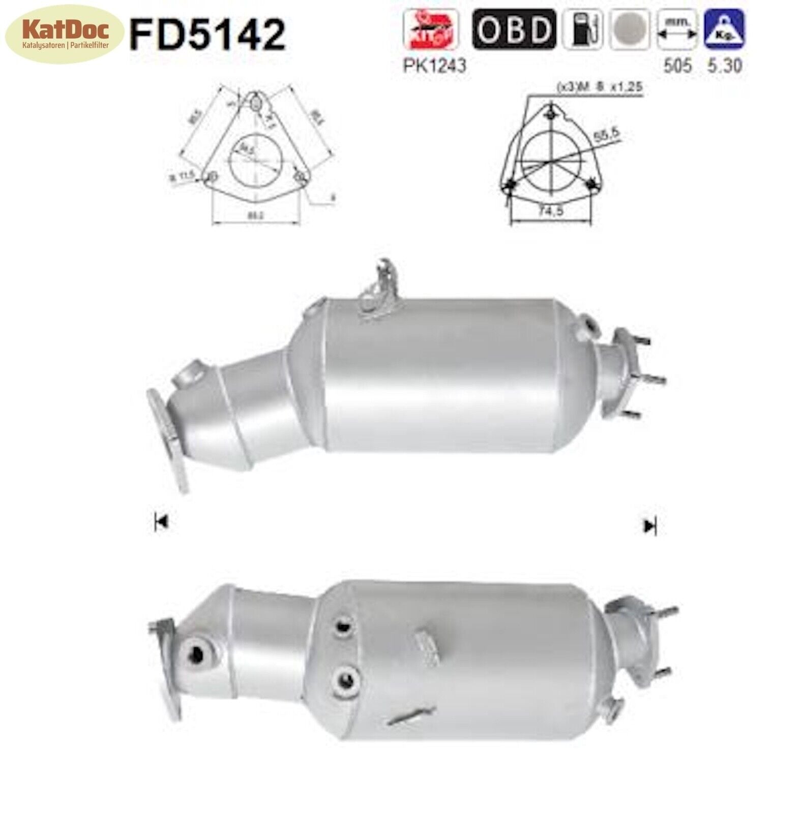 Ruß - Partikelfilter für Audi A6, 2.0 TDI, 100/120/125kW, Euro 5 - KatDoc