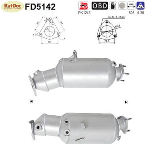 Ruß - Partikelfilter für Audi A6, 2.0 TDI, 100/120/125kW, Euro 5 - KatDoc