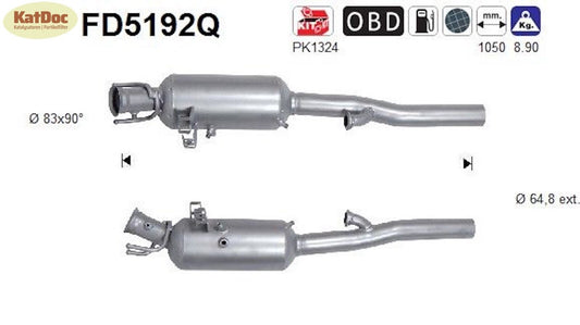 Ruß-Partikelfilter Mercedes A-Klasse,B-Klasse,CLA,GLA, 1.8/2.1,Silizium,Euro 6