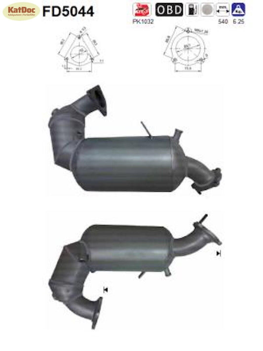 Ruß - Partikelfilter für Audi A4/A5, 2.7/3.0 TDI, 120/140/176kW, Euro 4 - KatDoc