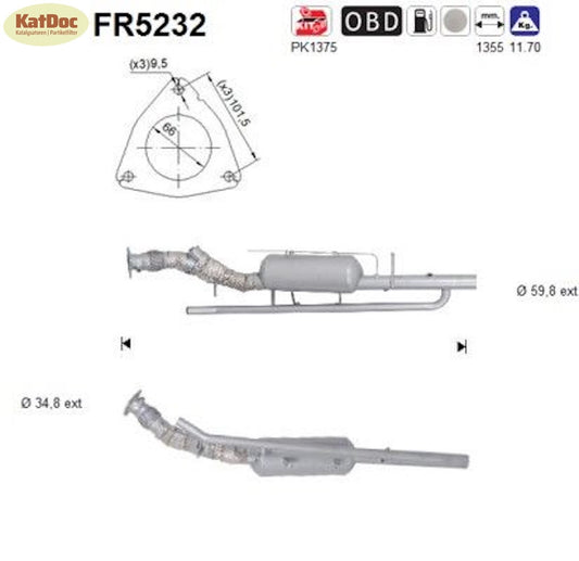 Ruß-Partikelfilter Land Rover Discovery/Range Rover Evoque, 2.0 D, Euro 6