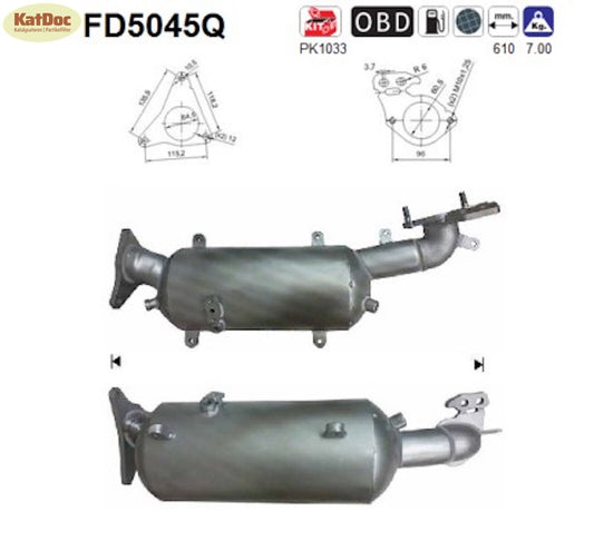 Ruß-Partikelfilter Subaru Forester/Impreza,2.0 D,108/110kW,AWD,Silizium,Euro 4