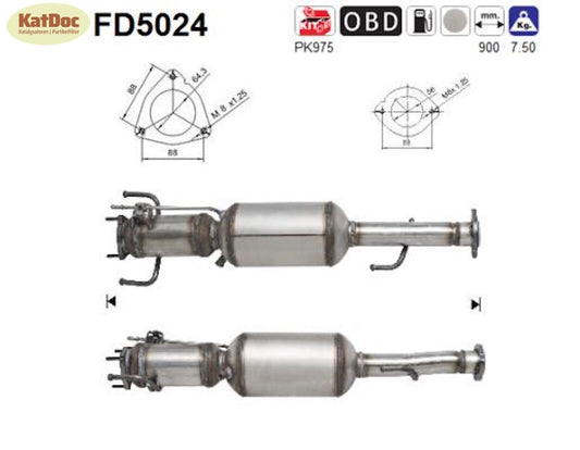 Ruß - Partikelfilter für Alfa Romeo 147/GT, 1.9, 85/88/100/110kW, Euro 4 - KatDoc