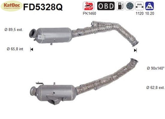 Ruß - Partikelfilter für Mercedes GL/M - Klasse, BlueTec, 4 - matic, Silizium,Euro 6 - KatDoc