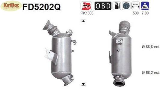 Ruß-Partikelfilter Mercedes C-Klasse/Cabrio/Coupe/T-Modell,2.1,Silizium,Euro 6