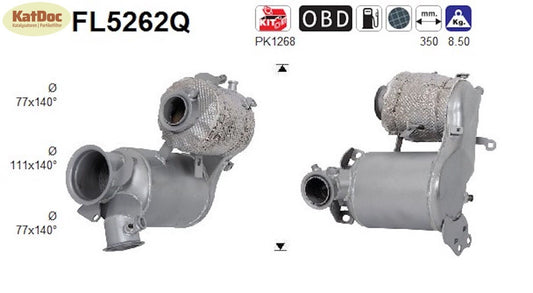 Ruß - Partikelfilter für Audi, Seat, Skoda, VW, 1.6, 2.0, Silizium, Euro 6 - KatDoc