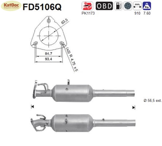 Ruß-Partikelfilter Citroen Jumper 2,Peugeot Boxer,2.2 HDi, Silizium, Euro 5