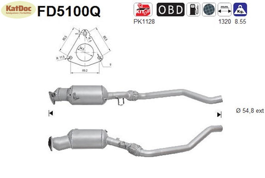 Ruß - Partikelfilter für Seat Exeo, 2.0, TDI, 88/105/125kW, Silizium, Euro 5 - KatDoc
