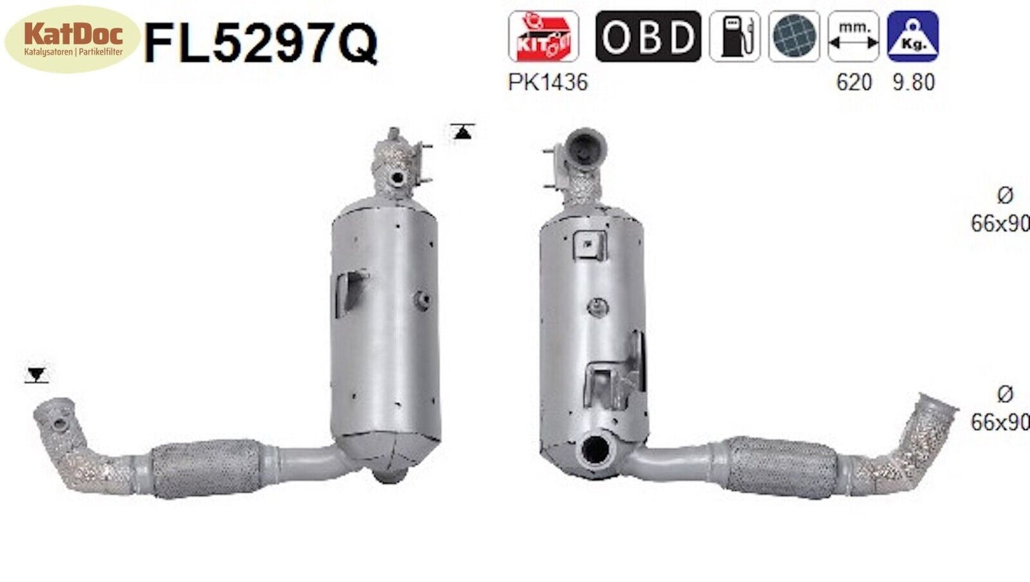 Ruß - Partikelfilter für Ford Focus 4, 1.5 EcoBlue, 70/88kW, Silizium, Euro 6 - KatDoc