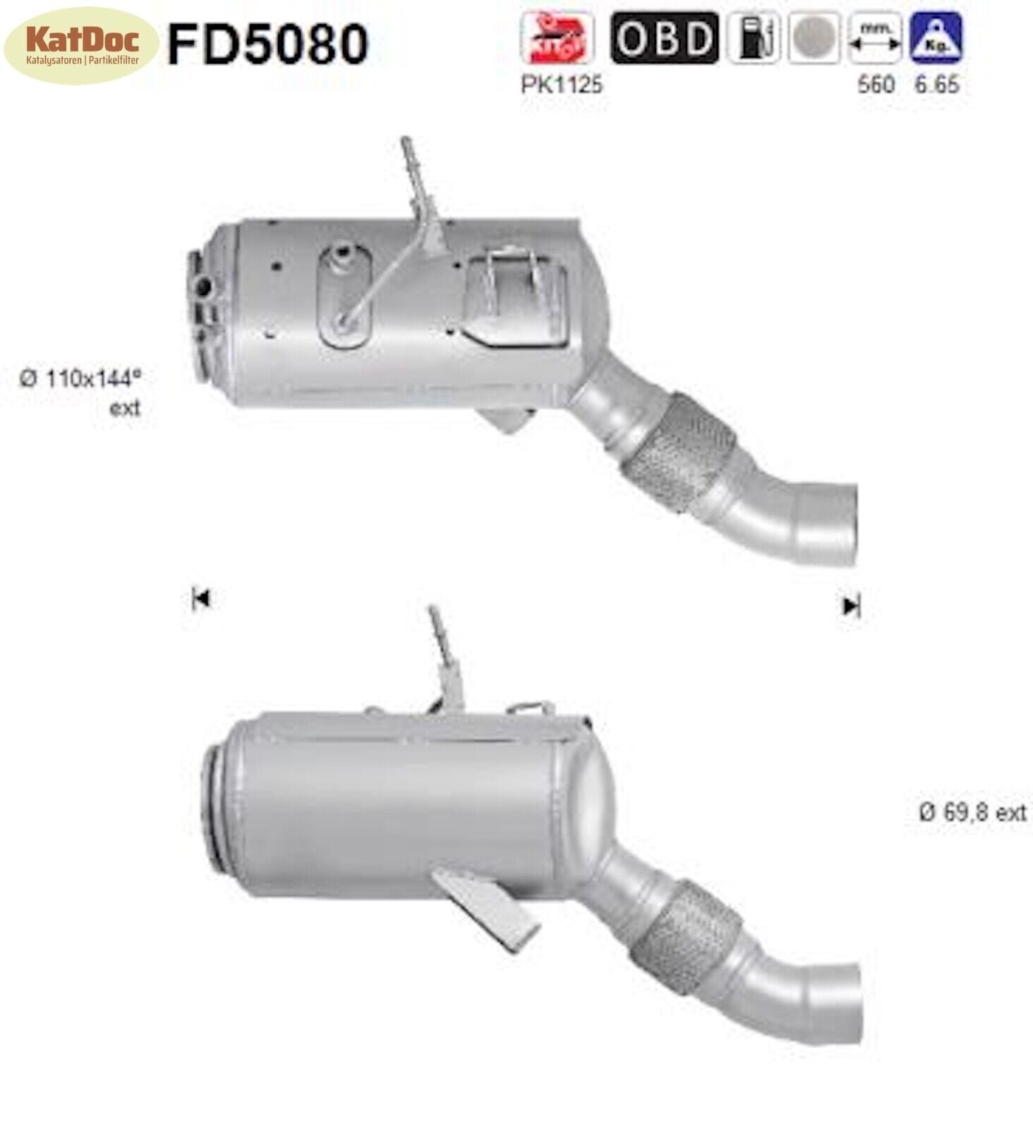 Ruß - Partikelfilter für BMW 3er/5er/6er/X3/X5/X6, 3.0, 210kW, Euro 4 - KatDoc
