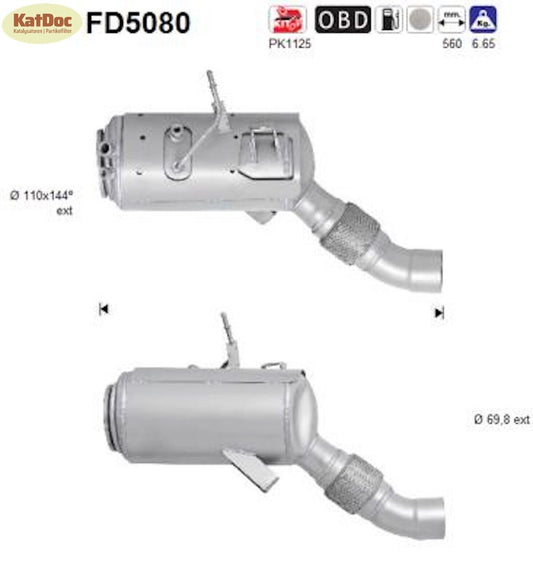Ruß - Partikelfilter für BMW 3er/5er/6er/X3/X5/X6, 3.0, 210kW, Euro 4 - KatDoc
