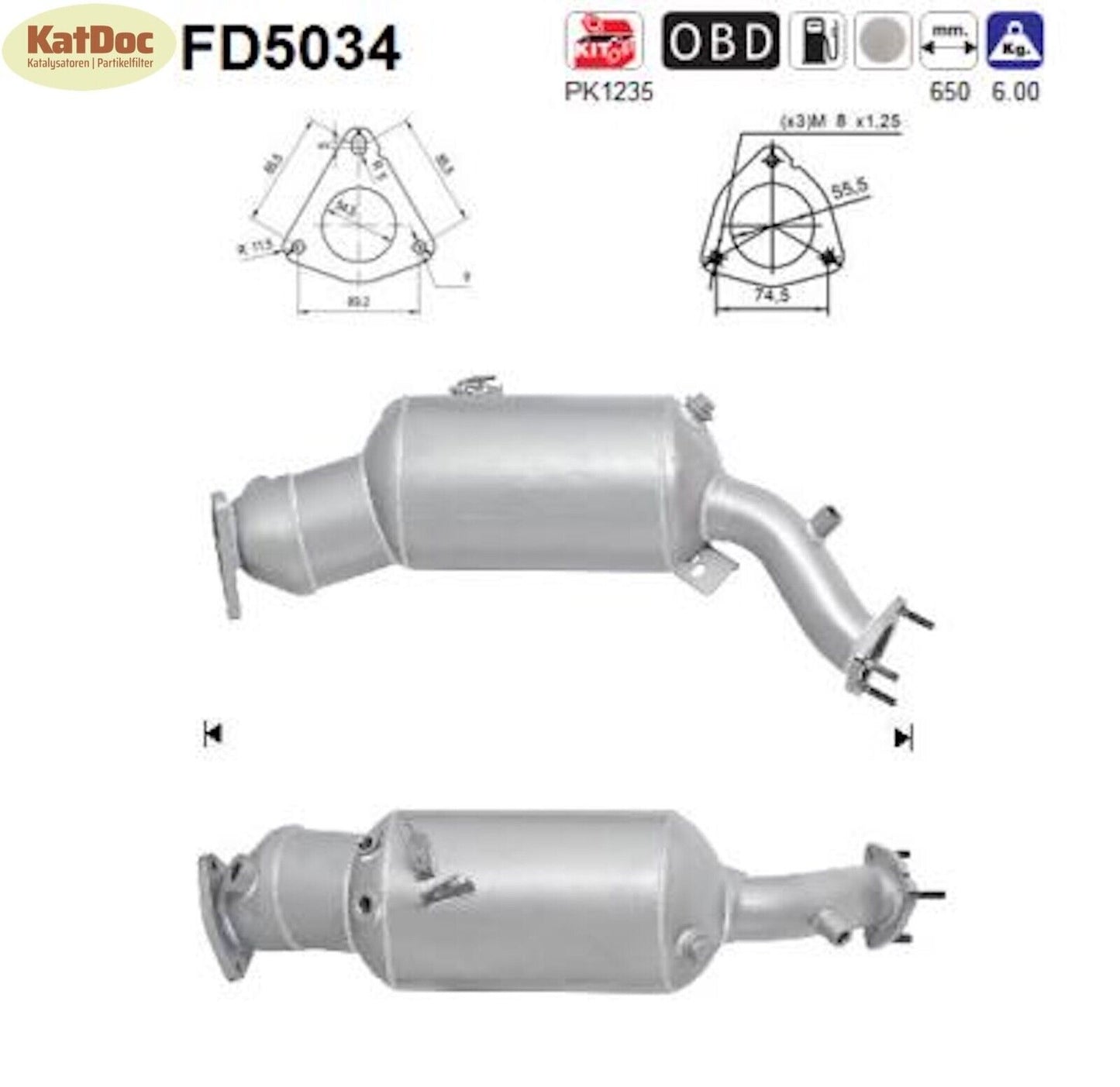 Ruß - Partikelfilter für Audi A4, A5, A6 und Q5, Euro 5 - KatDoc