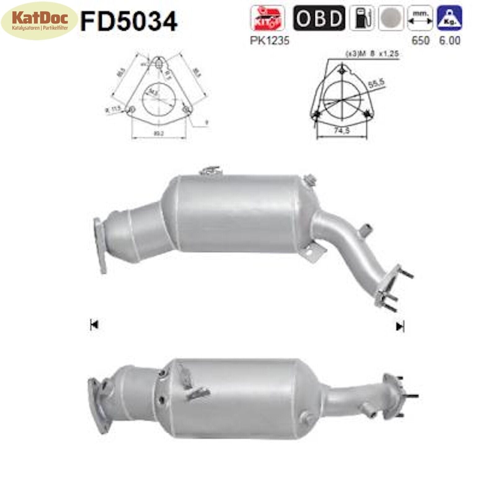 Ruß - Partikelfilter für Audi A4, A5, A6 und Q5, Euro 5 - KatDoc