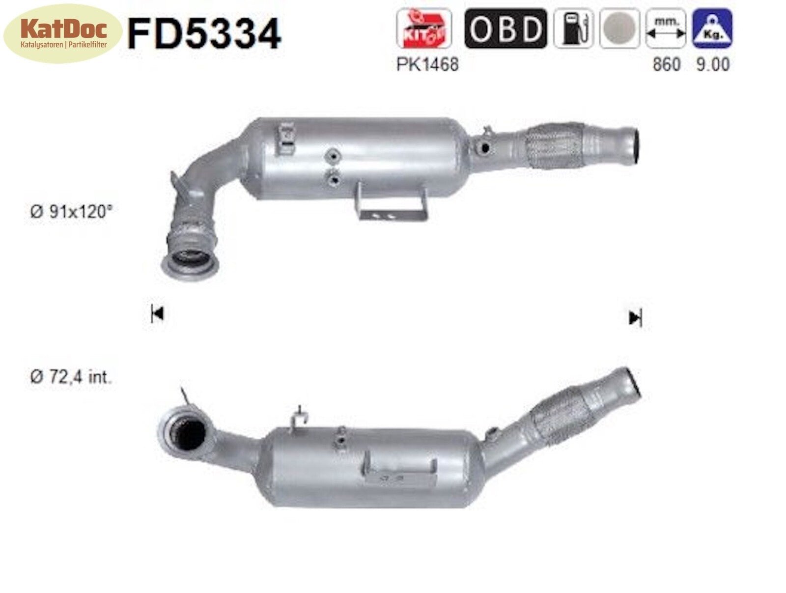 Ruß - Partikelfilter für Mercedes Sprinter 3,5t, BlueTEC, 140kW, Euro 6 - KatDoc