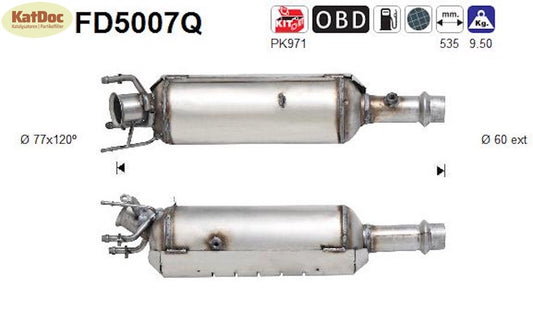 Ruß - Partikelfilter für Peugeot 307, 2.0 HDi, 79kW, Silizium, Euro 4 - KatDoc