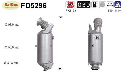Ruß - Partikelfilter für Mercedes CLS/E - Klasse, 2.1, Euro 6 - KatDoc