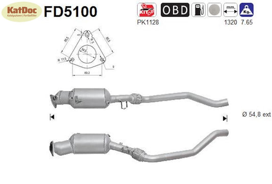 Ruß - Partikelfilter für Seat Exeo, 2.0, TDI, 88/105/125kW, Euro 5 - KatDoc