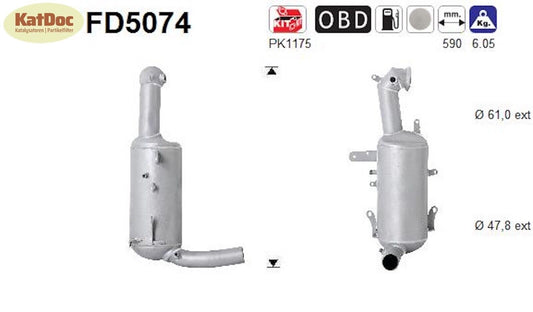 Ruß-Partikelfilter Alfa Romeo,Citroen,Fiat,Lancia,Opel,Peugeot,Suzuki, Euro 5