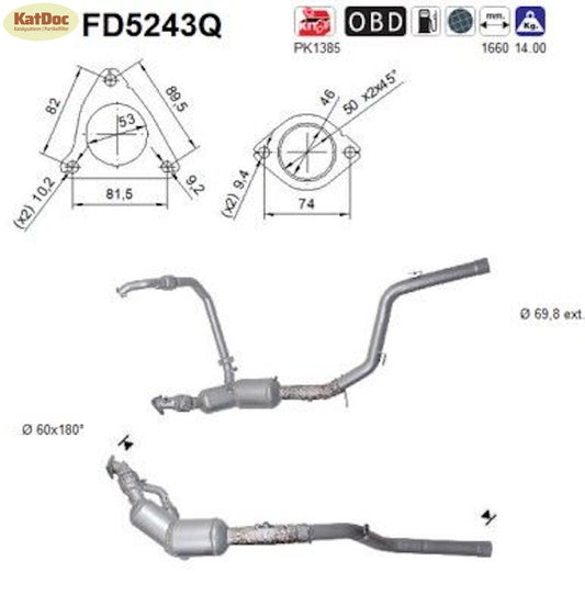 Ruß-Partikelfilter Land Rover, Range Rover/Sport, 3.0, 4x4, Silizium, Euro 5