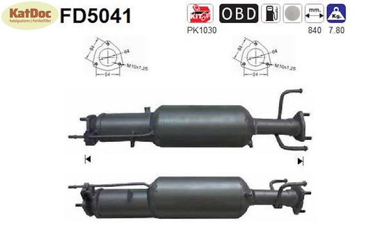 Ruß - Partikelfilter für Chevrolet Captiva, Opel Antara, 2.0, CDTi/D, Euro 4 - KatDoc