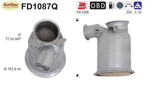 Ruß-Partikelfilter Audi A3,Seat Leon,Skoda Octavia, VW Golf 7, Silizium,Euro 5
