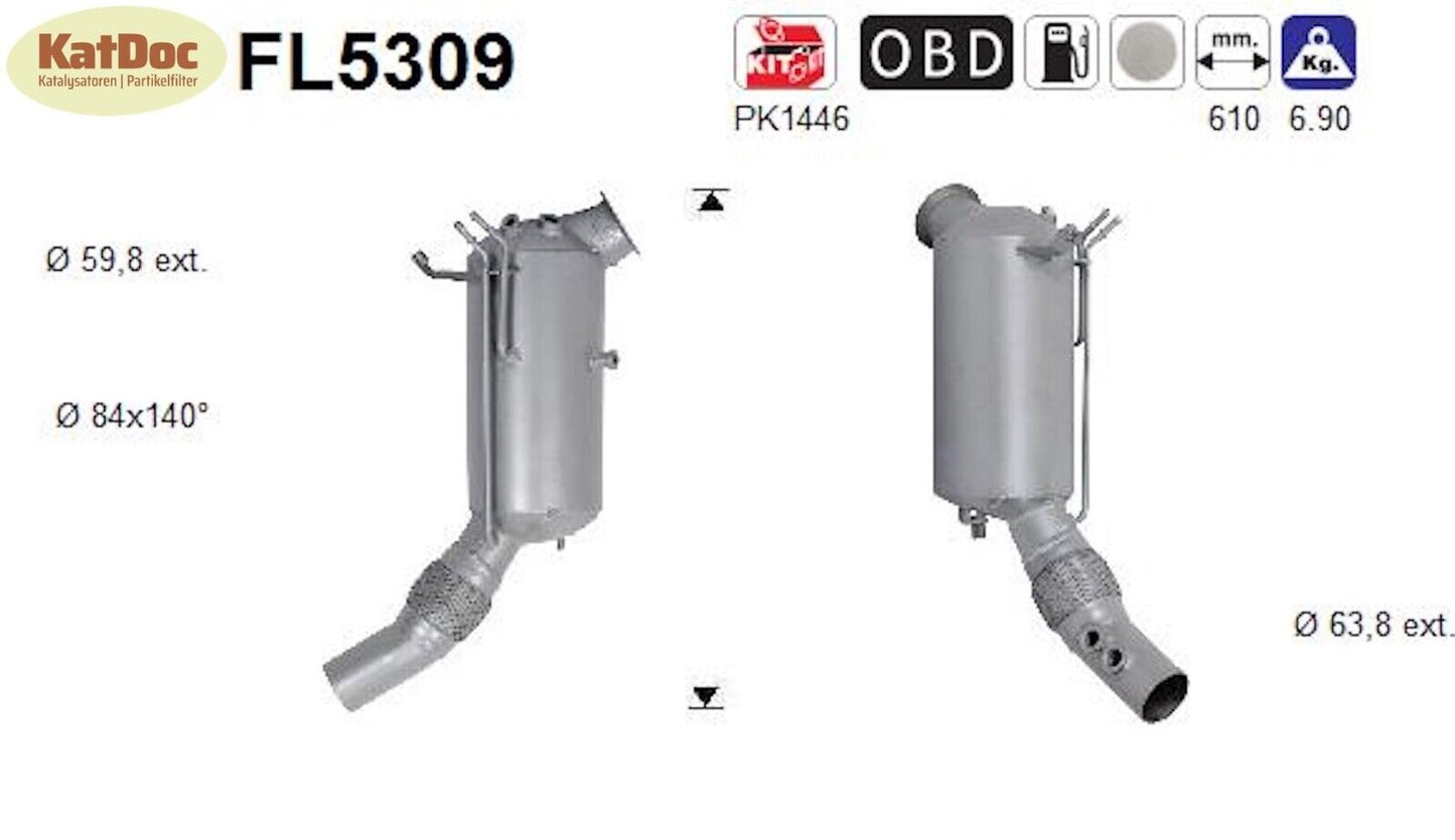 Ruß - Partikelfilter für BMW 2er/3er/4er/X3/X4, 2.0, Euro 6 - KatDoc